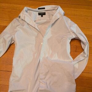 Banana Republic Men's Light Blue Polka Dot Shirt Jacket